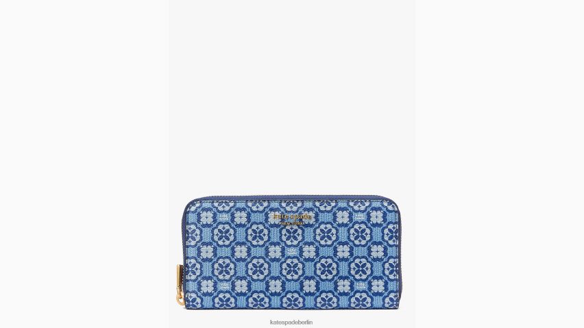 de Kate Spade Frauen Kontinentales Portemonnaie aus beschichtetem Canvas mit Blumenmonogramm und Reißverschluss Weltraum Multi NB82J2428 Zubehör