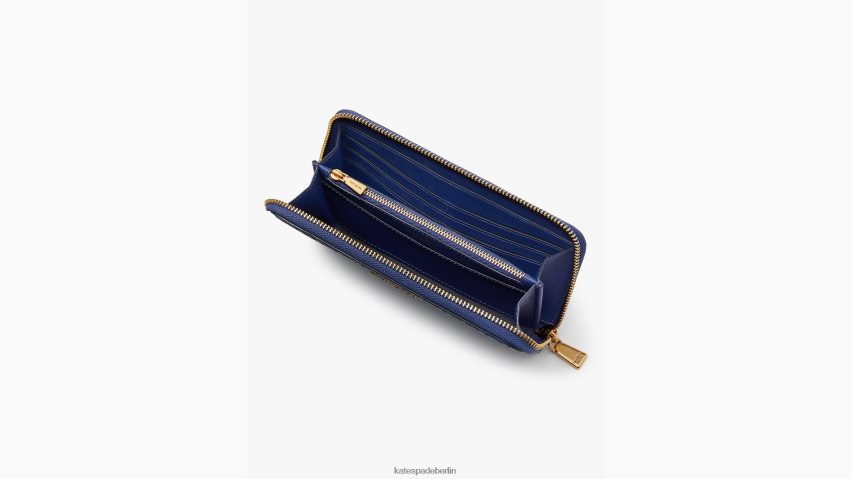 de Kate Spade Frauen Kontinentales Portemonnaie aus beschichtetem Canvas mit Blumenmonogramm und Reißverschluss Weltraum Multi NB82J2428 Zubehör