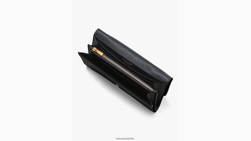 de Kate Spade Frauen Kontinentales Portemonnaie mit Morgan-Klappe Schwarz NB82J2438 Zubehör