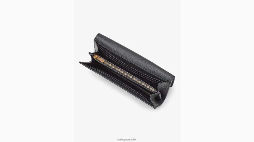 de Kate Spade Frauen Kontinentales Portemonnaie mit Morgan-Schleife und Klappe Schwarz NB82J2389 Zubehör