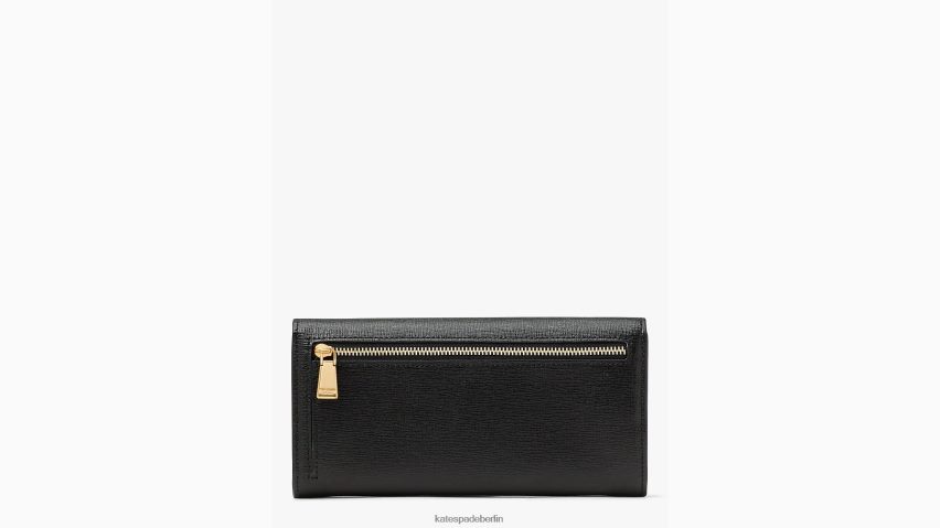 de Kate Spade Frauen Kontinentales Portemonnaie mit Morgan-Schleife und Klappe Schwarz NB82J2389 Zubehör