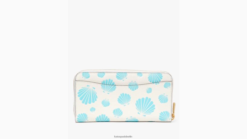 de Kate Spade Frauen Kontinentales Portemonnaie mit Muschelprägung und Reißverschluss von Morgan creme multi NB82J2344 Zubehör