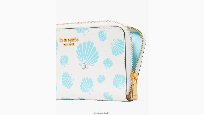 de Kate Spade Frauen Kontinentales Portemonnaie mit Muschelprägung und Reißverschluss von Morgan creme multi NB82J2344 Zubehör