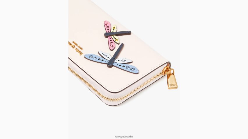 de Kate Spade Frauen Kontinentales Portemonnaie mit umlaufendem Reißverschluss und Libellenverzierung Morgen Strand Multi NB82J2374 Zubehör