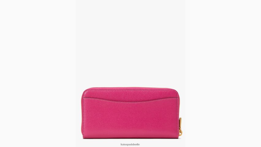 de Kate Spade Frauen Kontinentales Portemonnaie mit umlaufendem Reißverschluss und Morgan-Schleife Rosa Pflaume NB82J2445 Zubehör