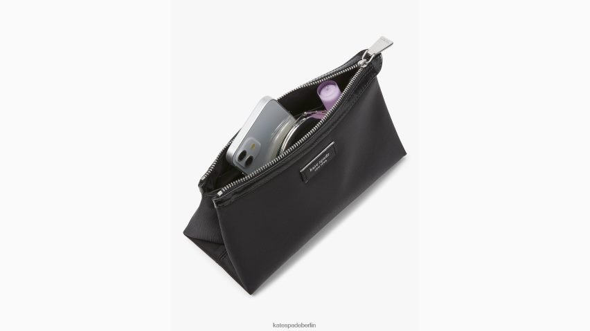 de Kate Spade Frauen Kosmetiketui aus Ksnyl-Nylon von Sam Icon Schwarz NB82J21358 Zubehör
