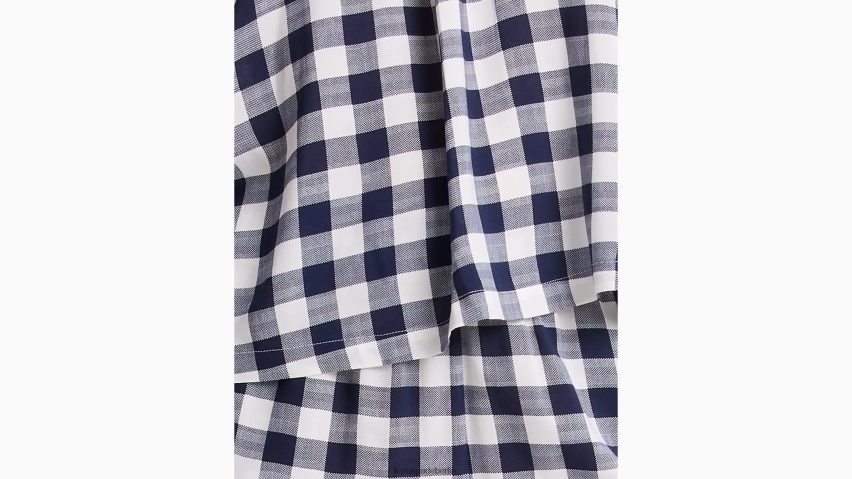 de Kate Spade Frauen Langes Pyjama-Set Gingham am Meer NB82J2816 Bekleidung