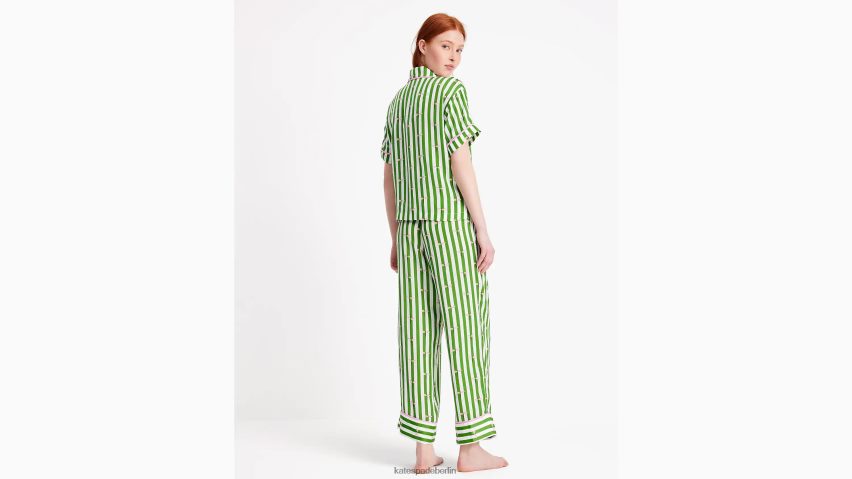 de Kate Spade Frauen Langes Pyjama-Set Libellenstreifen NB82J2811 Bekleidung