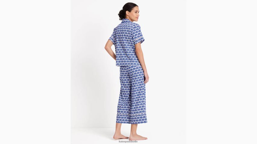 de Kate Spade Frauen Langes Pyjama-Set Shell-Geo NB82J2817 Bekleidung