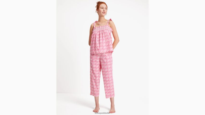 de Kate Spade Frauen Langes Pyjama-Set malerisch kariert NB82J2818 Bekleidung