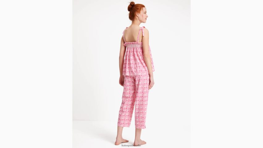 de Kate Spade Frauen Langes Pyjama-Set malerisch kariert NB82J2818 Bekleidung