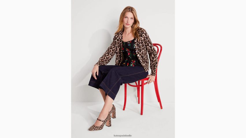 de Kate Spade Frauen Langärmliges Riviera-Oberteil mit Herbstblumenmuster Schwarz NB82J2965 Bekleidung