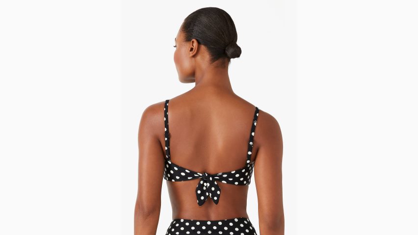 de Kate Spade Frauen Lia Dot-Bikinioberteil mit eckigem Ausschnitt Schwarz NB82J2807 Bekleidung