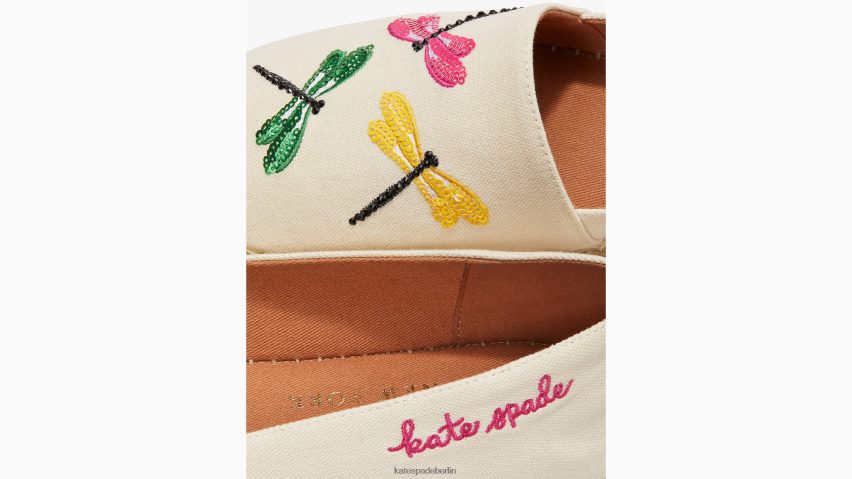de Kate Spade Frauen Libellen-Espadrilles Pergament multi NB82J2505 Schuhwerk