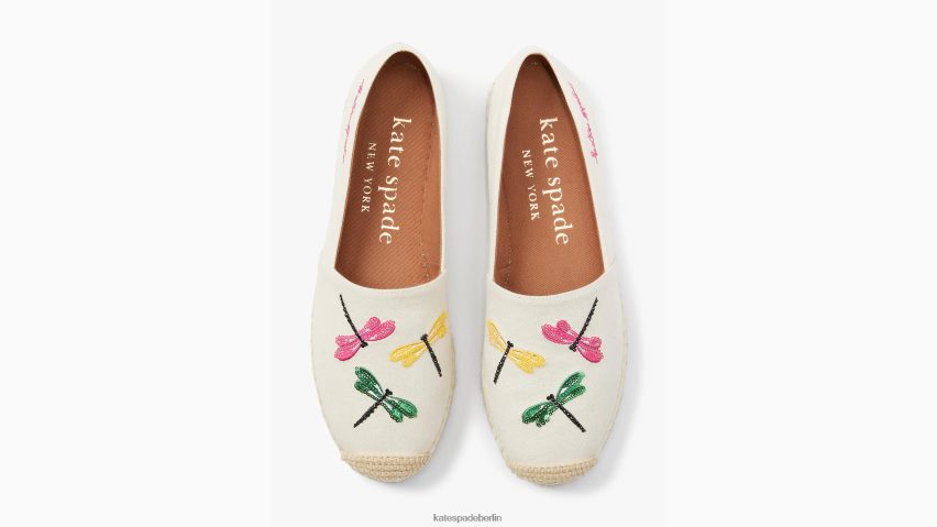 de Kate Spade Frauen Libellen-Espadrilles Pergament multi NB82J2505 Schuhwerk