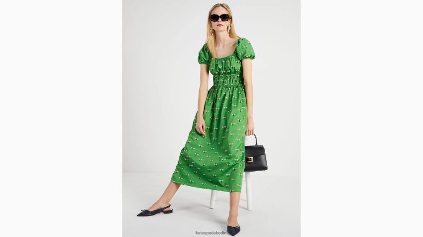 de Kate Spade Frauen Libellen-Riviera-Kleid ks grün NB82J2736 Bekleidung