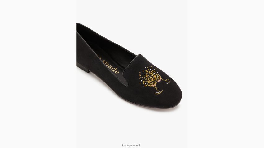 de Kate Spade Frauen Lounge-Fizzy-Slipper Schwarz NB82J2626 Schuhwerk