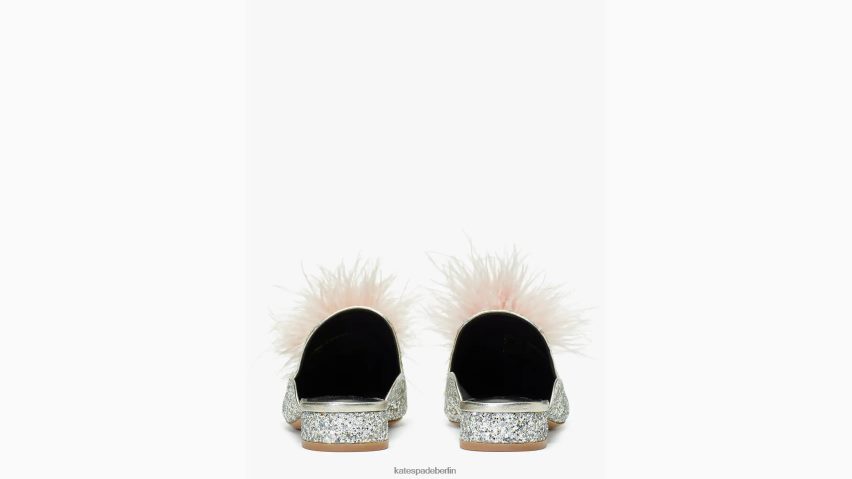 de Kate Spade Frauen Marabu-Pantoletten Gold-Silber NB82J2630 Schuhwerk