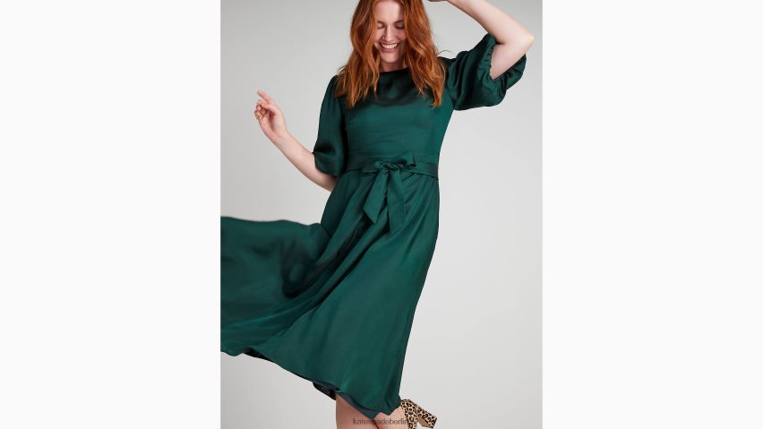 de Kate Spade Frauen Matineekleid aus Seidenmischung Pinienhain NB82J2870 Bekleidung