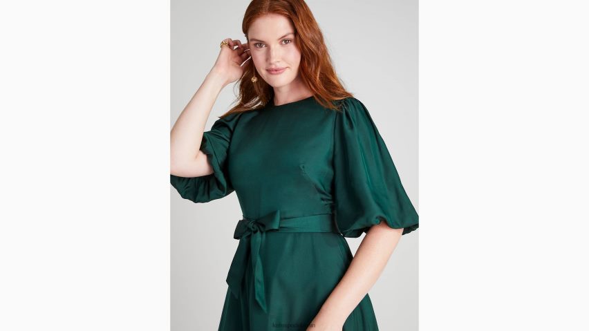 de Kate Spade Frauen Matineekleid aus Seidenmischung Pinienhain NB82J2870 Bekleidung