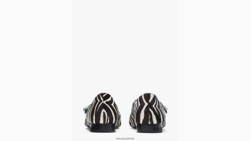 de Kate Spade Frauen Maya-Wohnungen Zebra schwarz/creme NB82J2608 Schuhwerk