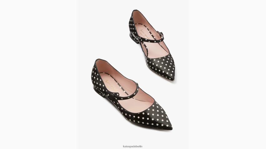 de Kate Spade Frauen Maya-Wohnungen schwarz/creme NB82J2587 Schuhwerk