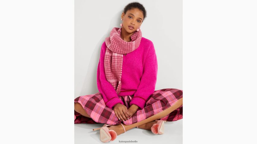 de Kate Spade Frauen Midikleid aus kariertem Taft im Gewächshaus helles Geißblatt NB82J2919 Bekleidung