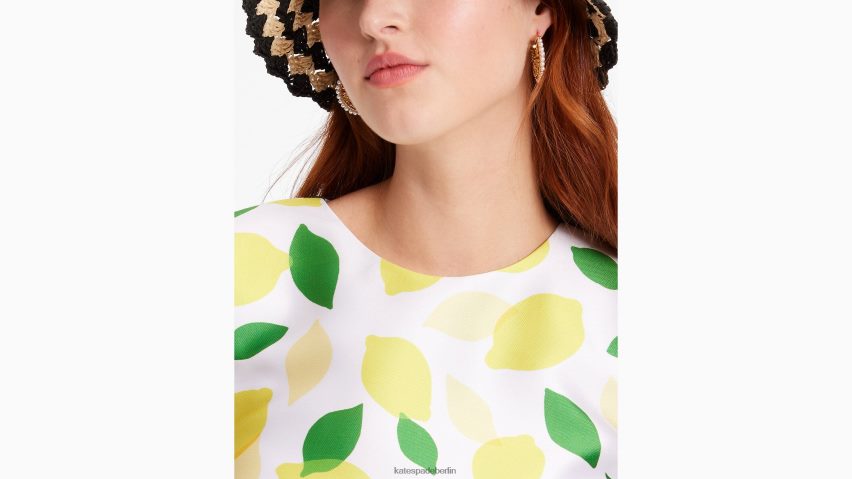 de Kate Spade Frauen Mikado-Schale mit Zitrone beträufeln Creme NB82J2714 Bekleidung