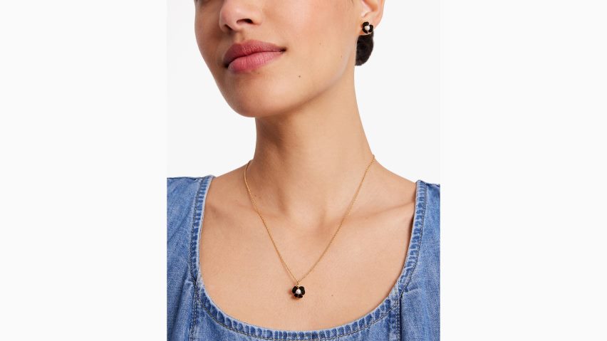 de Kate Spade Frauen Mini-Anhänger „Bouquet Toss“ schwarzes Gold NB82J21082 Zubehör