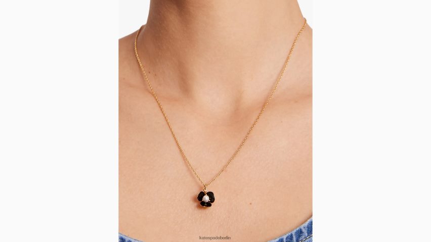 de Kate Spade Frauen Mini-Anhänger „Bouquet Toss“ schwarzes Gold NB82J21082 Zubehör