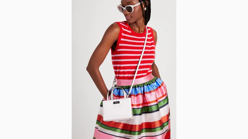 de Kate Spade Frauen Mini-Tasche „Sam Icon“ aus Leder echtes Weiß NB82J2199 Zubehör