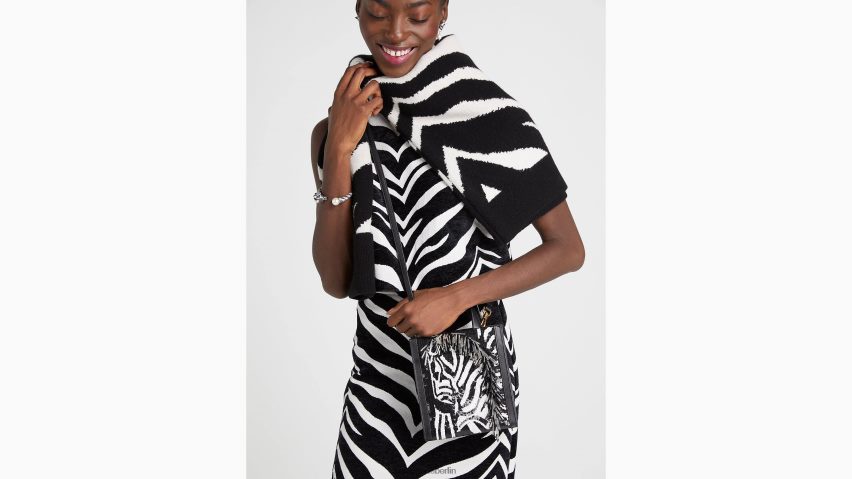 de Kate Spade Frauen Mini-Tragetasche mit Manhattan-Zebraverzierung schwarz-multi NB82J2335 Zubehör