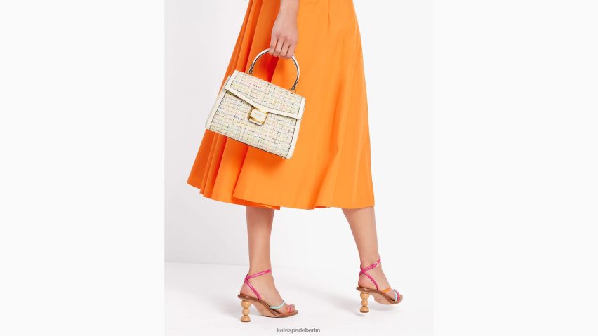 de Kate Spade Frauen Mittelgroße Katy-Tweed-Tasche mit Henkel creme multi NB82J248 Zubehör