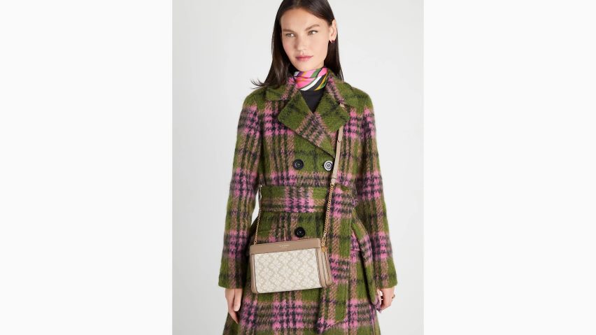 de Kate Spade Frauen Mittelgroße Umhängetasche aus Blumen-Jacquard natürliches Multi NB82J2311 Zubehör