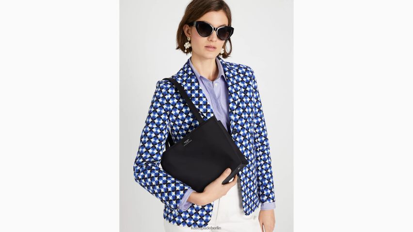 de Kate Spade Frauen Mittelgroße Umhängetasche aus Ksnyl-Nylon von Sam Icon Schwarz NB82J2300 Zubehör
