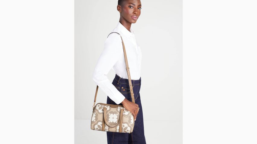 de Kate Spade Frauen Mittelgroße Umhängetasche mit Blumenmonogramm „Eleanor“ natürliches Multi NB82J2316 Zubehör