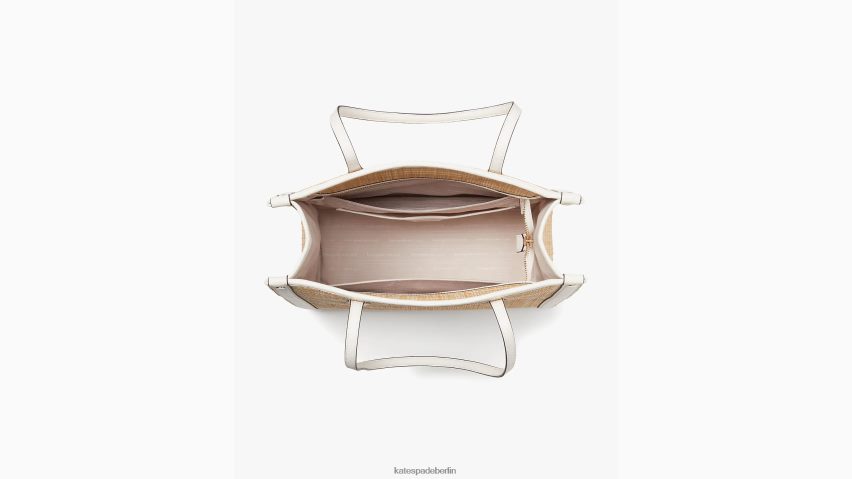 de Kate Spade Frauen Mittlere Markttasche aus Stroh creme multi NB82J227 Zubehör