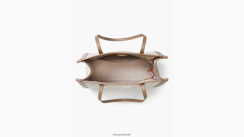 de Kate Spade Frauen Mittlere Markttasche mit Blumen-Jacquard-Streifen natürliches Multi NB82J2168 Zubehör