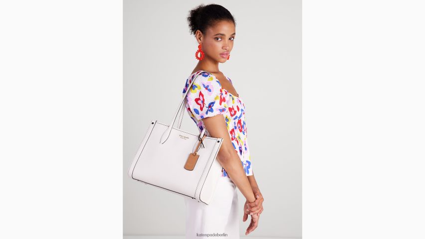 de Kate Spade Frauen Mittlere Tragetasche aus gekrispeltem Leder von Market Pergament NB82J231 Zubehör