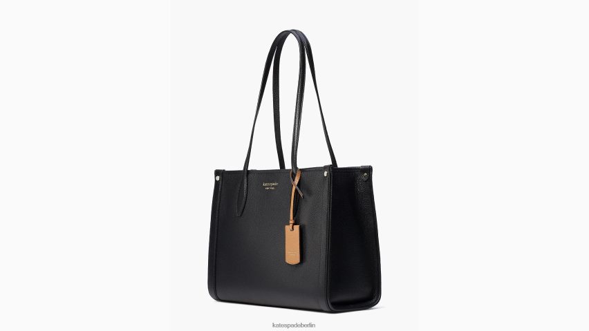 de Kate Spade Frauen Mittlere Tragetasche aus gekrispeltem Leder von Market Schwarz NB82J232 Zubehör