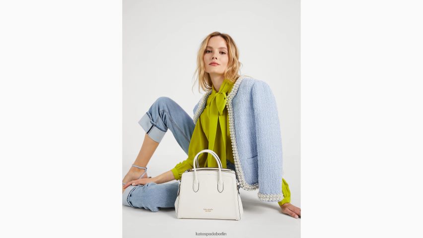 de Kate Spade Frauen Mittlere Umhängetasche mit Knotenmuster Creme NB82J275 Zubehör