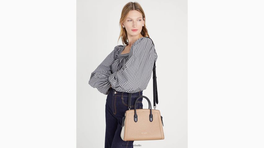 de Kate Spade Frauen Mittlere Umhängetasche mit Knotenmuster in Blockfarben Kraftpapier multi NB82J2208 Zubehör