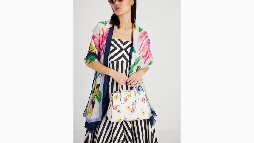 de Kate Spade Frauen Mittlere Umhängetasche mit Tulpen-Toss-Prägung von Knott creme multi NB82J2170 Zubehör