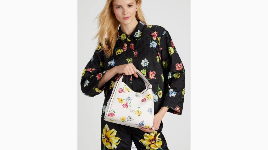 de Kate Spade Frauen Mittlere Umhängetasche mit Tulpen-Toss-Prägung von Knott creme multi NB82J276 Zubehör