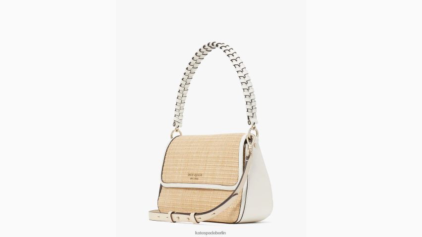 de Kate Spade Frauen Mittlere umwandelbare Umhängetasche aus Hudson-Stroh creme multi NB82J226 Zubehör