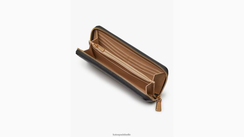 de Kate Spade Frauen Morgan-Brieftasche im kontinentalen Farbblockdesign mit umlaufendem Reißverschluss Café Mokka Multi NB82J2402 Zubehör