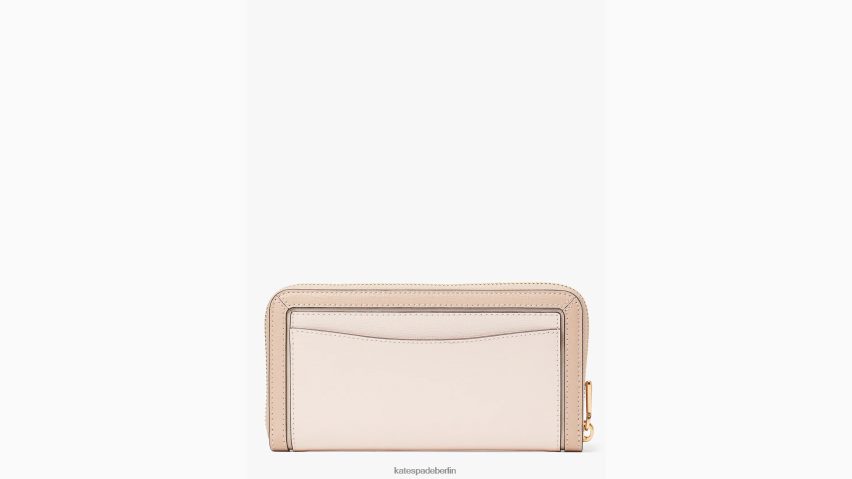 de Kate Spade Frauen Morgan-Brieftasche im kontinentalen Farbblockdesign mit umlaufendem Reißverschluss blasser Hartriegel multi NB82J2401 Zubehör