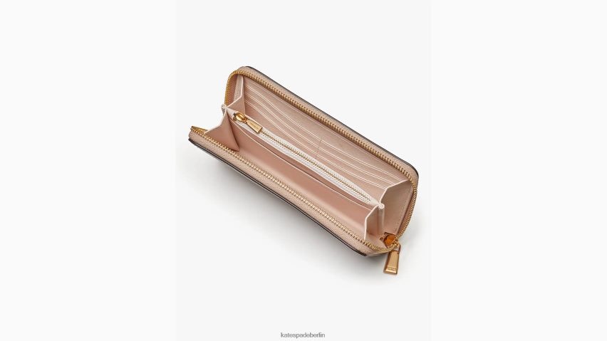 de Kate Spade Frauen Morgan-Brieftasche im kontinentalen Farbblockdesign mit umlaufendem Reißverschluss blasser Hartriegel multi NB82J2401 Zubehör