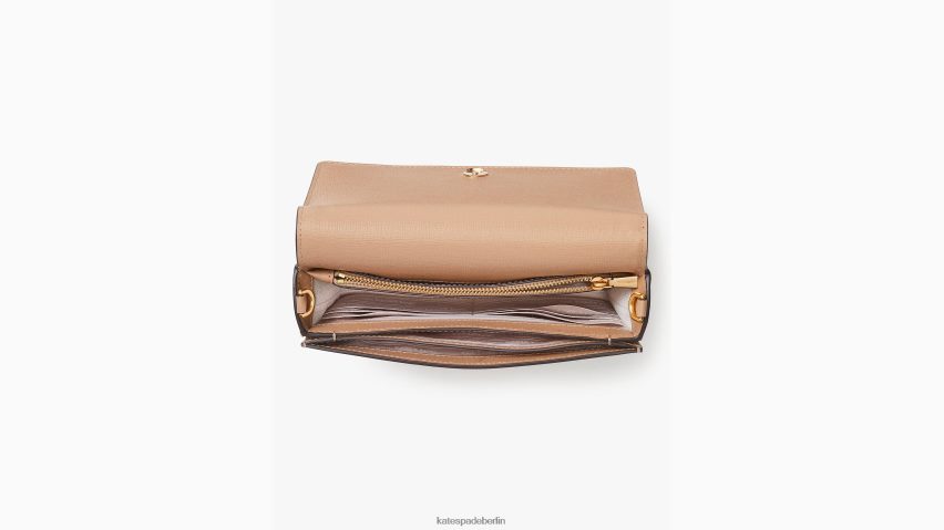 de Kate Spade Frauen Morgan-Brieftasche mit farbblockierter Klappe und Kette Café Mokka Multi NB82J2190 Zubehör