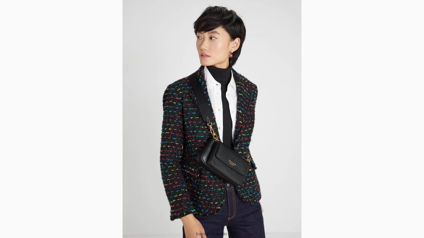 de Kate Spade Frauen Morgan Double Up Umhängetasche Schwarz NB82J2298 Zubehör